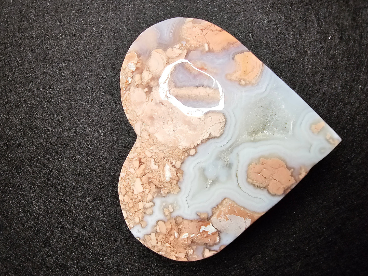 Flower Agate Heart