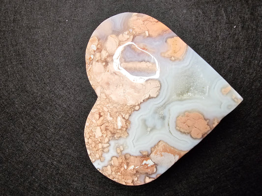 Flower Agate Heart
