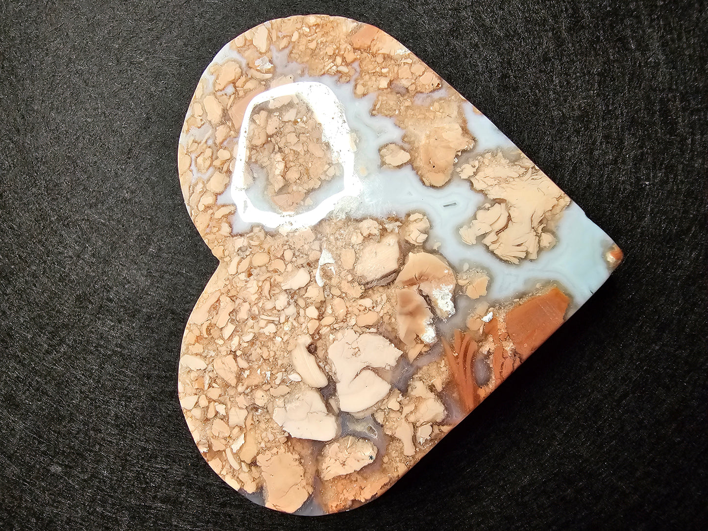 Flower Agate Heart