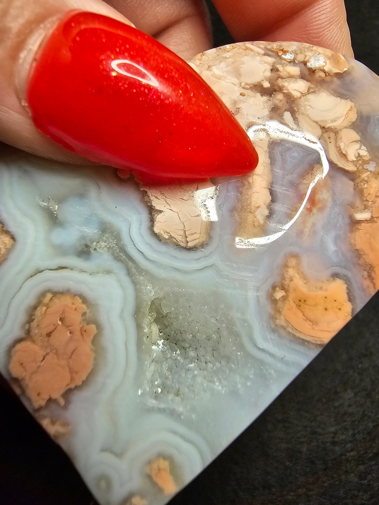 Flower Agate Heart