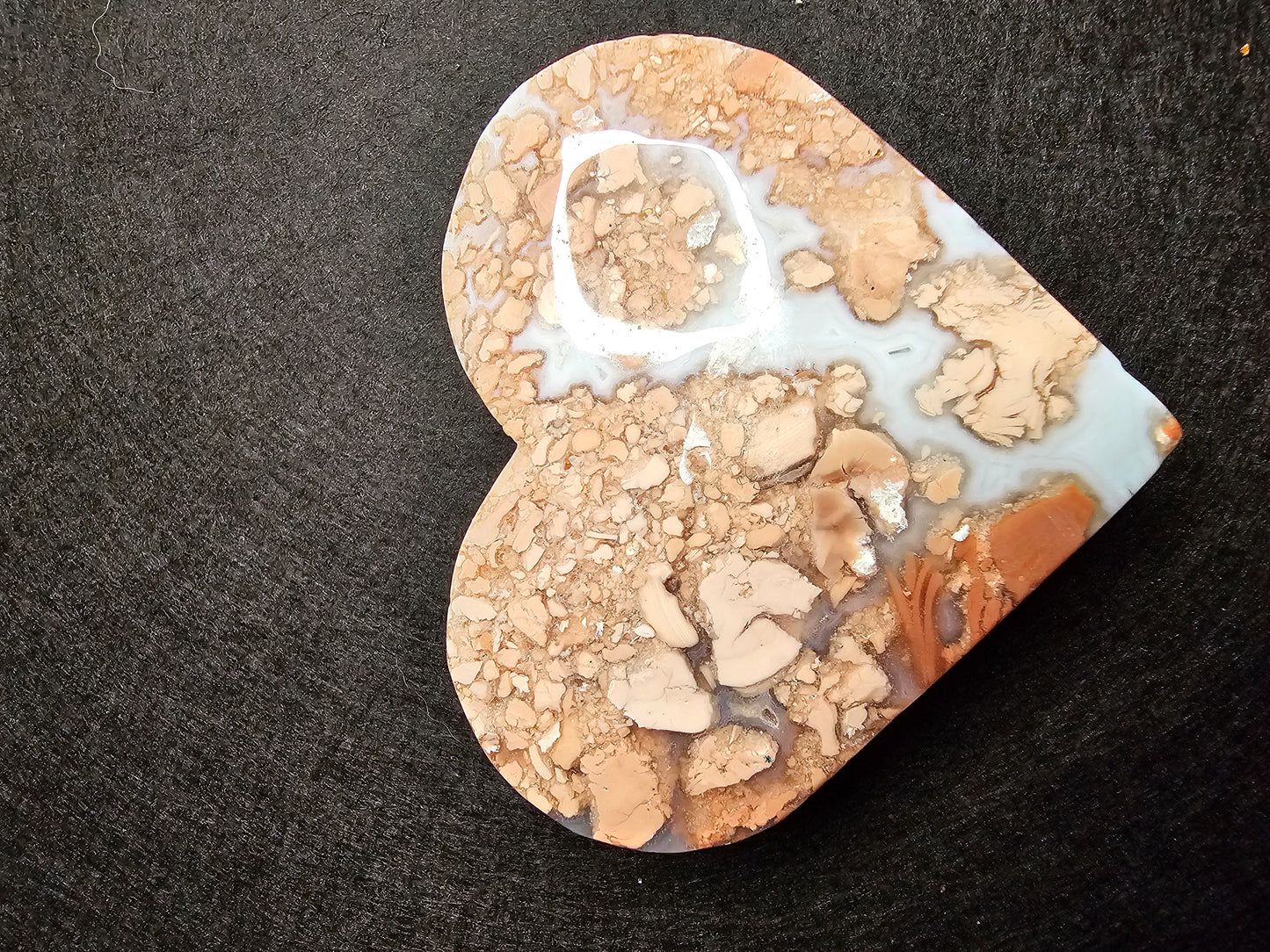 Flower Agate Heart