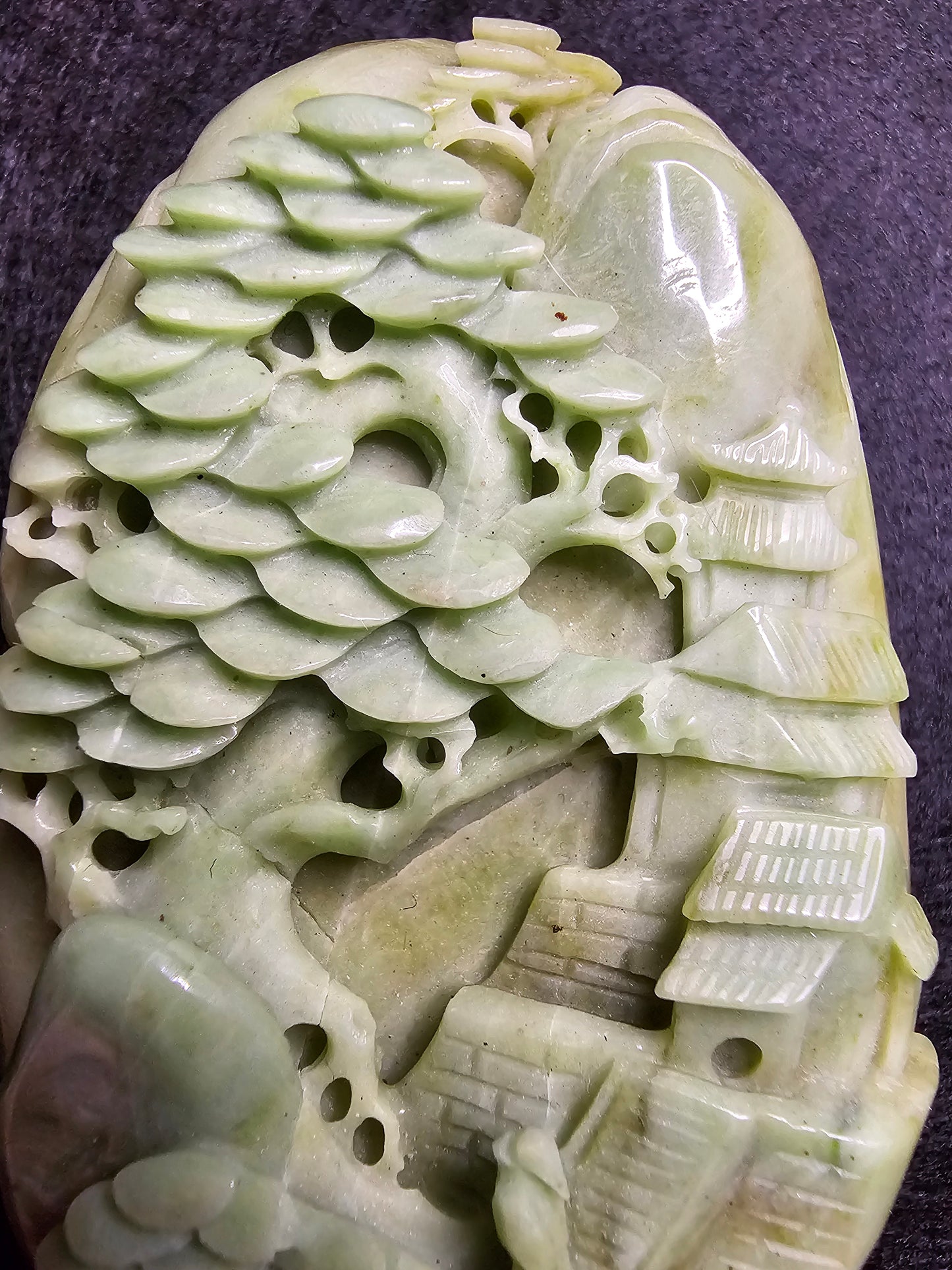 Green Jade Carving