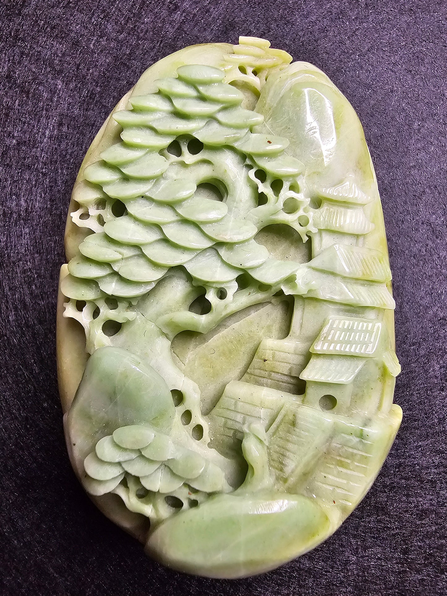 Green Jade Carving