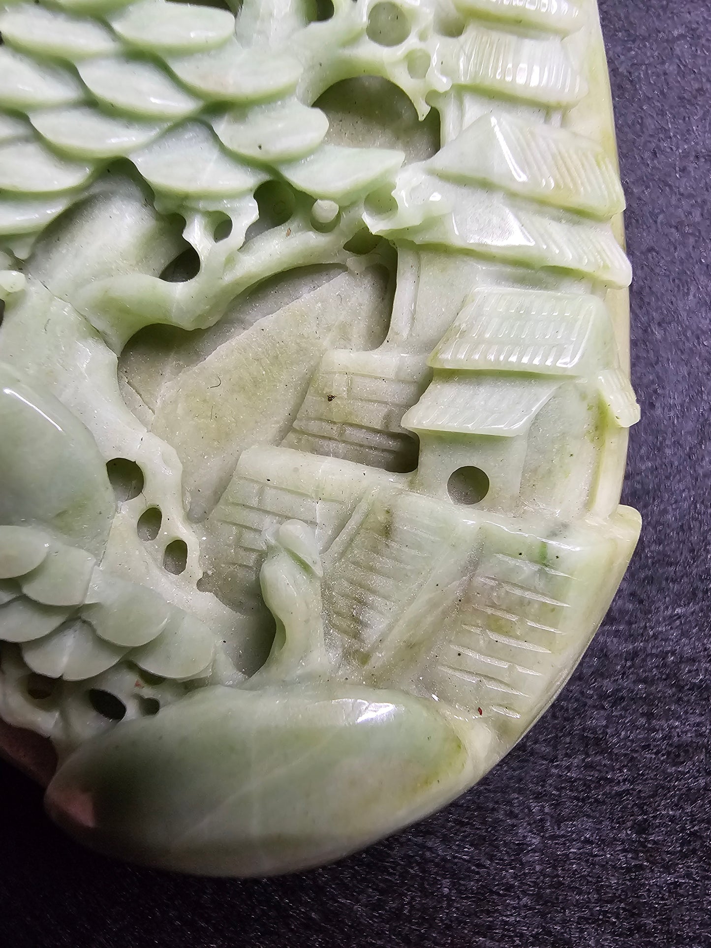 Green Jade Carving