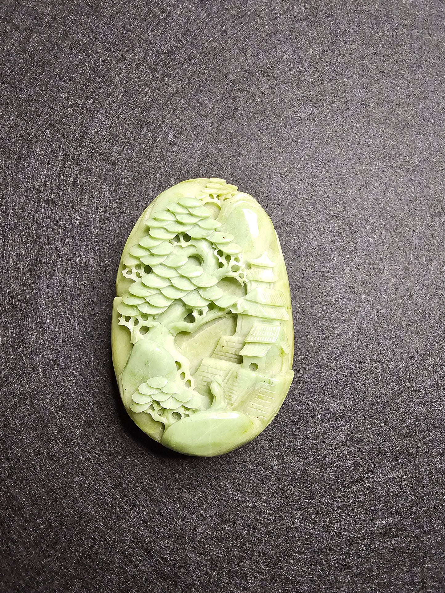 Green Jade Carving