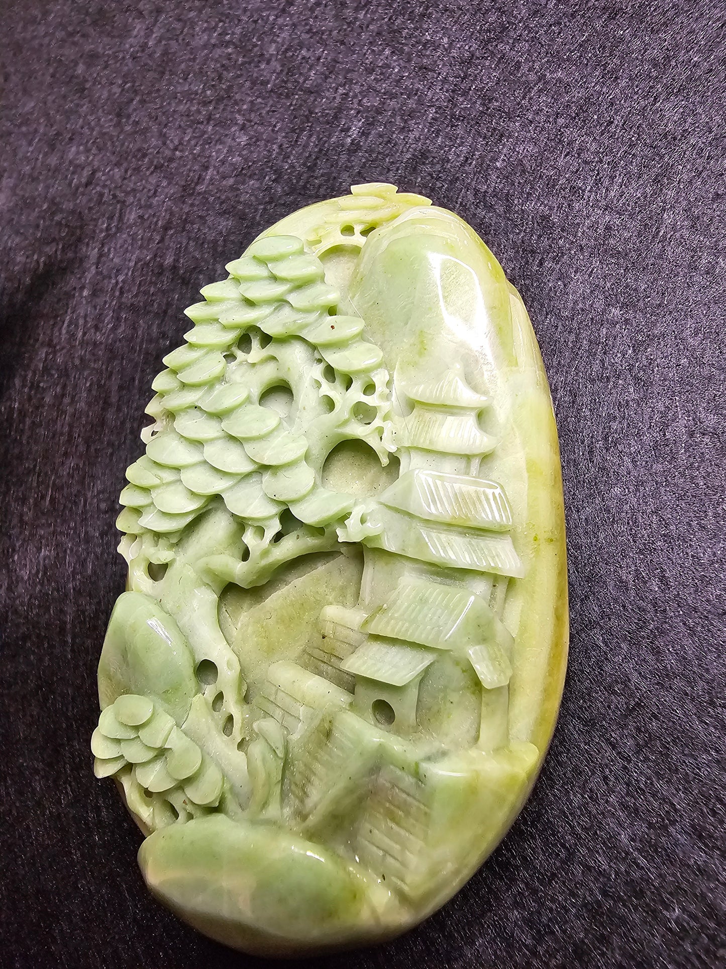 Green Jade Carving